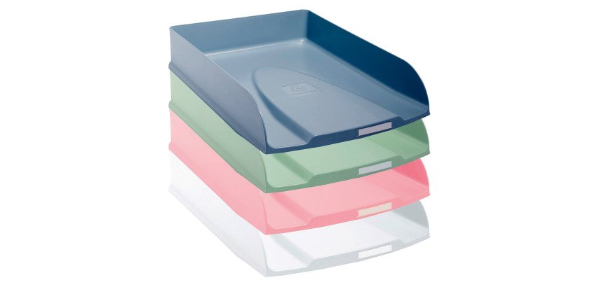 Set of 4 Exacompta Combo-Styli assorted color letter trays