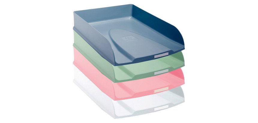 Lot de 4 corbeilles à courrier Exacompta Combo-Styli couleurs assorties