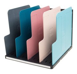 Dispensador de folletos de 5 divisiones a color Modulotop de Exacompta