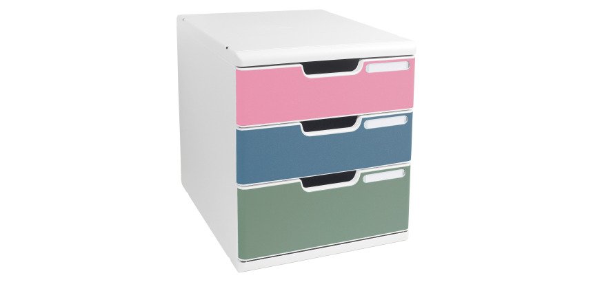 Module de classement Exacompta Modulo 3 tiroirs couleur