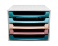 Module de classement Exacompta The Box gamme Skandi 5 tiroirs