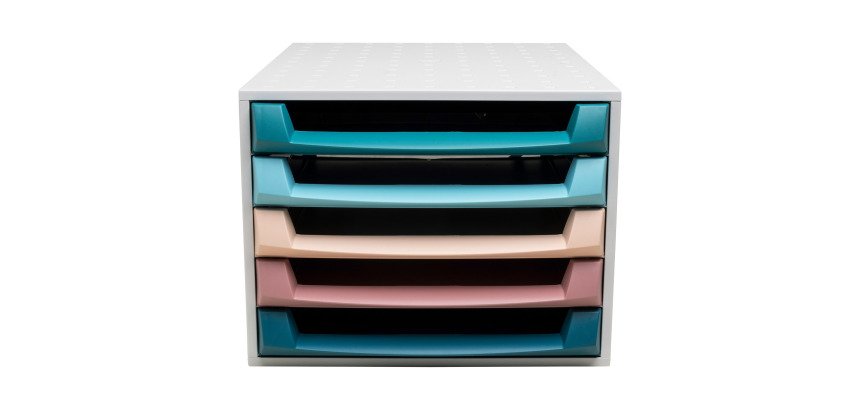 Module de classement Exacompta The Box gamme Skandi 5 tiroirs