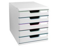 Classifying module Exacompta Modulo 5 drawers colored 