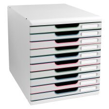 Module de classement Exacompta Modulo 10 tiroirs couleurs assorties