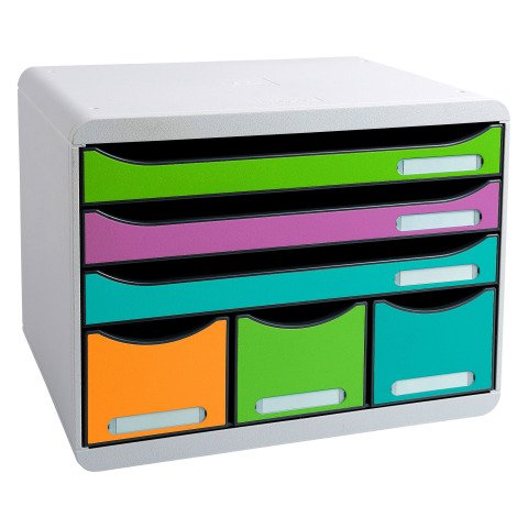 Módulo de archivo de 6 cajones Exacompta Iderama Store Box blanco/surtido