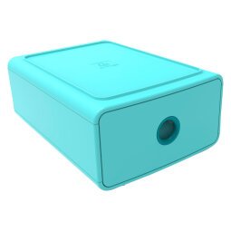 Mini module de classement Exacompta Tiny Box gamme Skandi - 1 tiroir bleu glacé