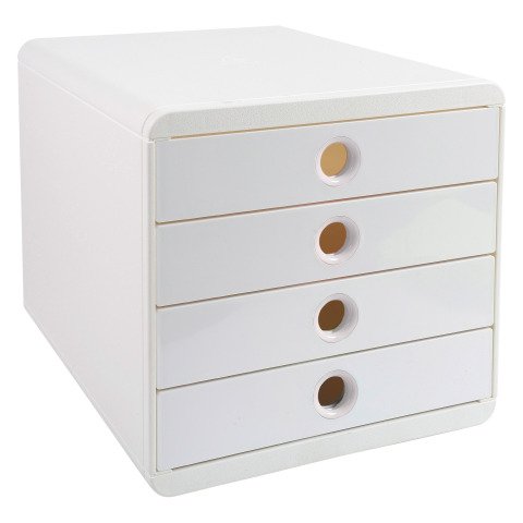 Módulo de archivo de 4 cajones Pop Box de Exacompta blanco