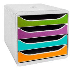 Módulo archivador 4 cajones Exacompta Big Box gris claro