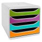 Módulo archivador 4 cajones Exacompta Big Box gris claro