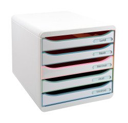 Módulo archivador con cajones de 5 colores Exacompta Big Box Plus