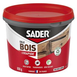 Colle à bois prise rapide Sader - Pot de 650 g