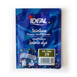 Teinture textile pour tissus multifibres Ideal - Kaki N°39 - Sachet de 15 g