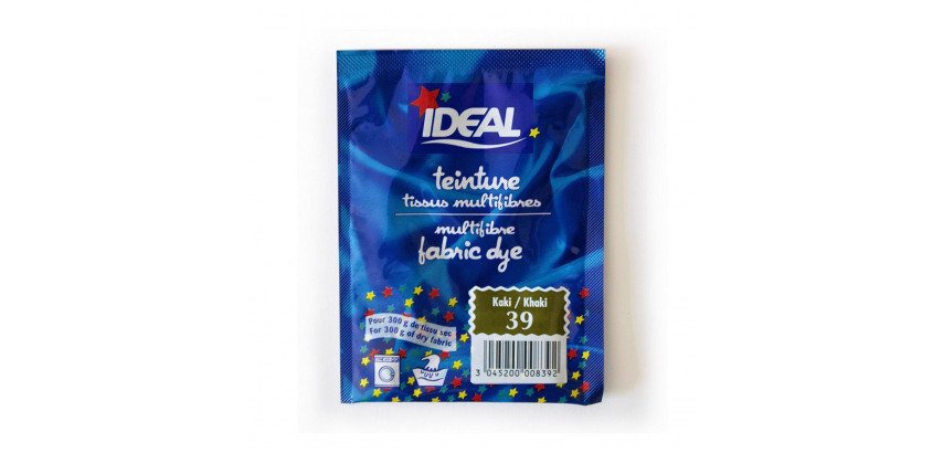 Teinture textile pour tissus multifibres Ideal - Kaki N°39 - Sachet de 15 g
