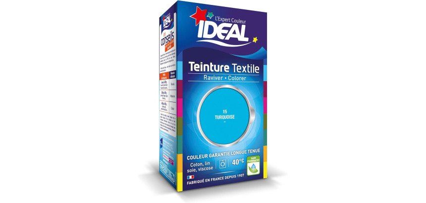 Teinture textile liquide Grand Teint Idéal - Turquoise N°15 - 40 ml