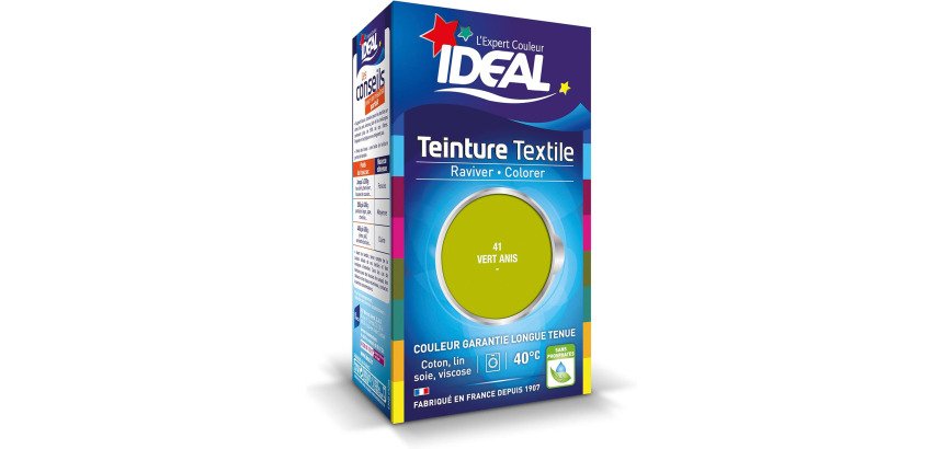 Teinture textile liquide Grand Teint Idéal - Vert anis N°41 - 40 ml