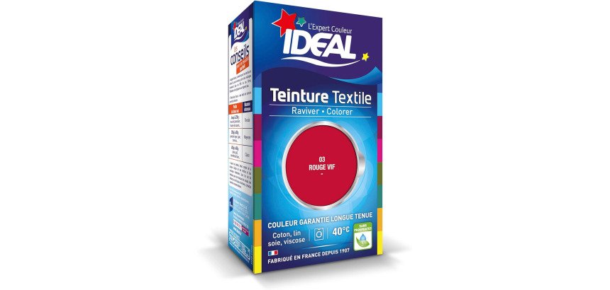 Teinture textile liquide Grand Teint Idéal - Rouge vif N°03 - 40 ml