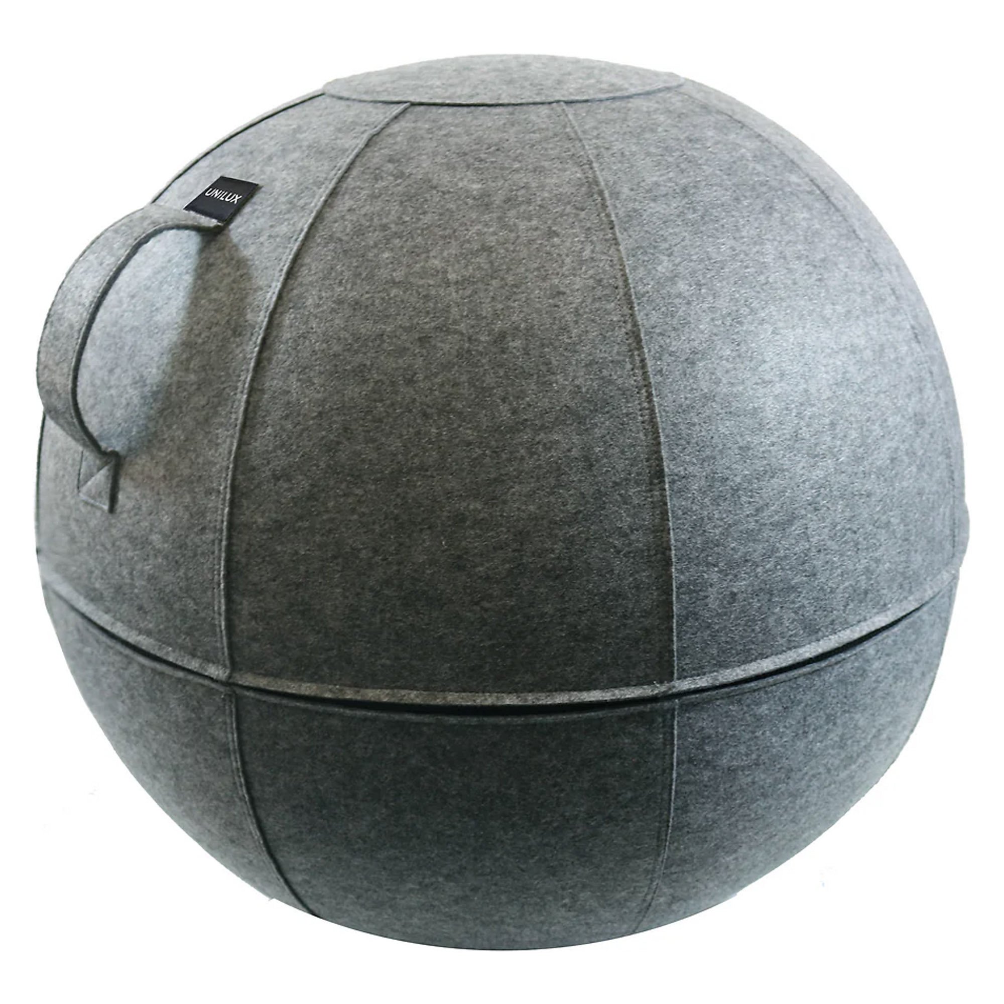 Siège ballon ergonomique Unilux Ø 65 cm Unilux Ergo Sphere en feutrine, gris