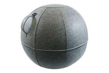 Siège ballon ergonomique Unilux Ø 65 cm Unilux Ergo Sphere en feutrine, gris