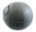 Siège ballon ergonomique Unilux diamètre 65 cm ergo sphere feutrine gris