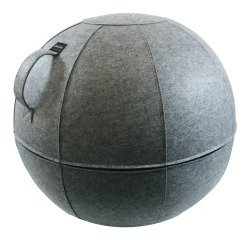 Siège ballon ergonomique Unilux Ø 65 cm Unilux Ergo Sphere en feutrine, gris