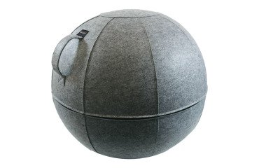 Siège ballon ergonomique Unilux Ø 65 cm Unilux Ergo Sphere en feutrine, gris