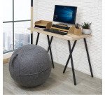 Siège ballon ergonomique Unilux diamètre 65 cm ergo sphere feutrine gris