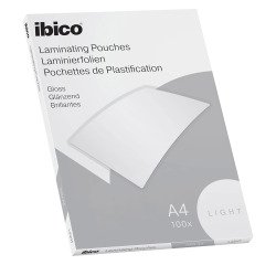 Pochettes de plastification Ibico A4 2 X 75 µ brillantes - Boîte de 100