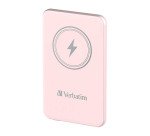 Verbatim Charge 'n' Go Magnetic Wireless Power Bank 5000mAh Pink