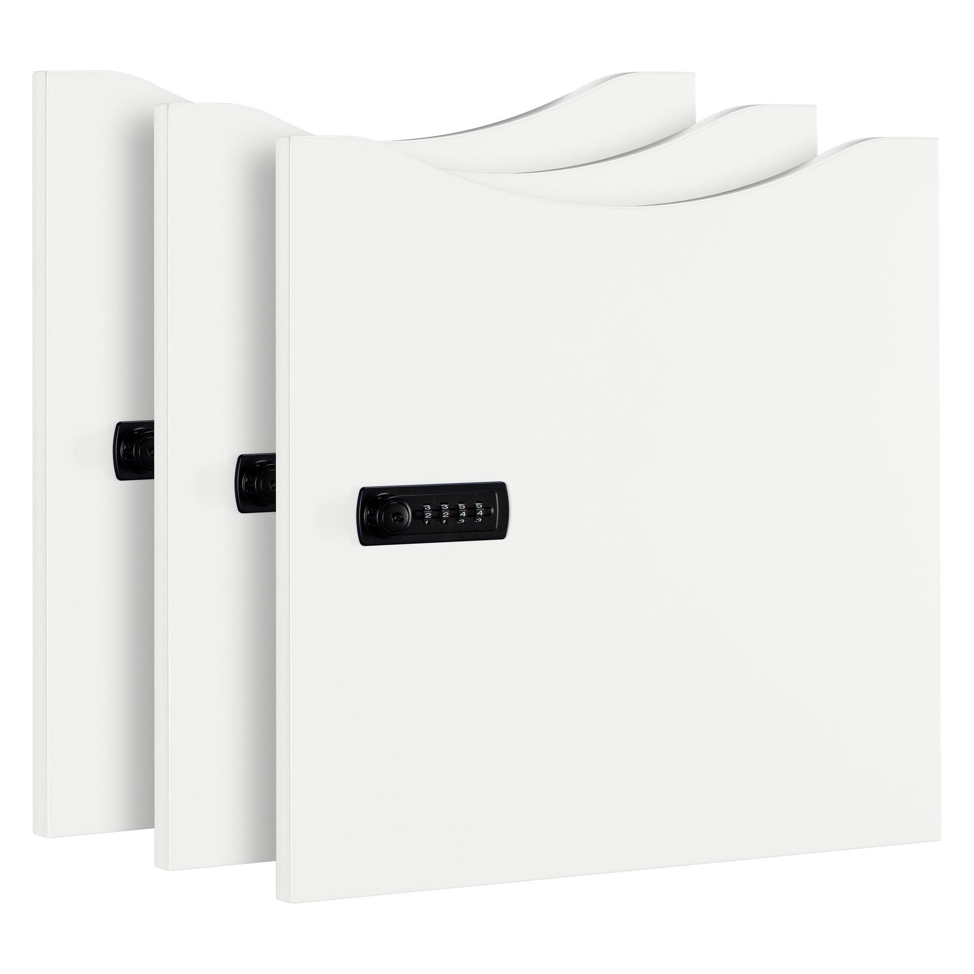 Lot de 3 portes mélaminées Lockers - Serrure à code