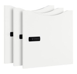 Lot de 3 portes Lockers mélaminées -  Serrure à code