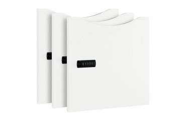 Lot von 3 melaminbeschichteten Türen Lockers - Zahlenschloss