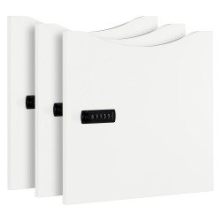 Lot de 3 portes mélaminées Lockers - Serrure à code