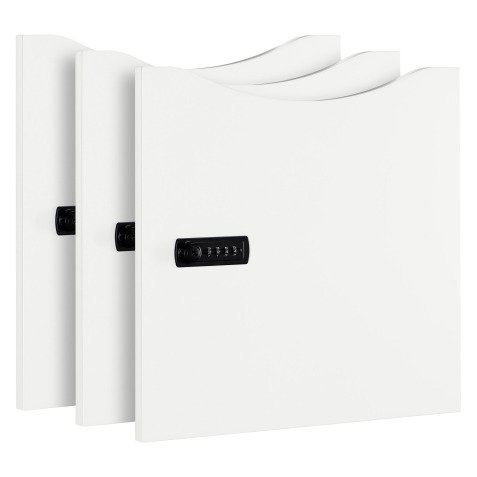 Lot de 3 portes mélaminées Lockers - Serrure à code