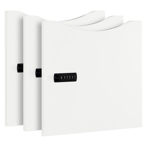 Juego de 3 puertas Lockers blanco