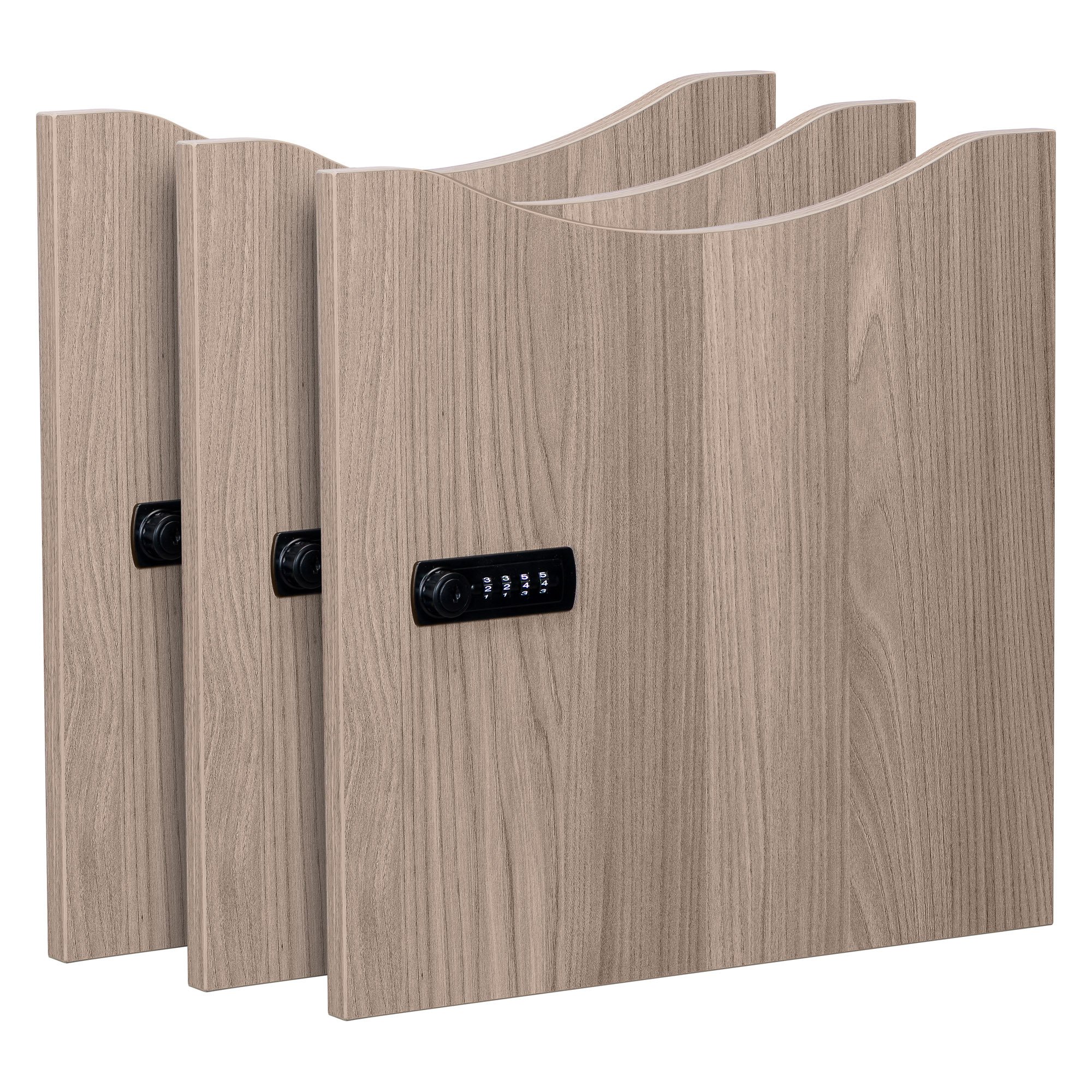 Lot de 3 portes Lockers mélaminées -  Serrure à code