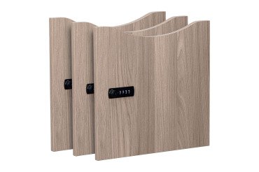 Lot de 3 portes Lockers mélaminées -  Serrure à code