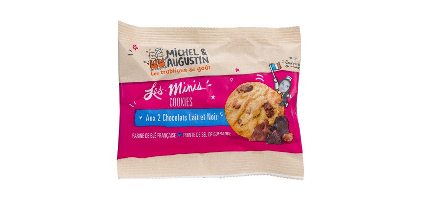 Minis cookies aux 2 chocolats Michel et Augustin - Carton de 11 sachets de 5