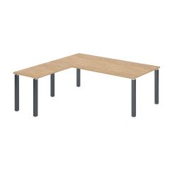 Scrivania angolare eden  l200 x p200 rovere