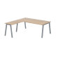 Bureau d'angle manager chêne clair L 200 x P 200 piètement métal - Arch