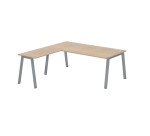 Bureau d'angle manager Ecla L 200 x P 200 cm piètement métal
