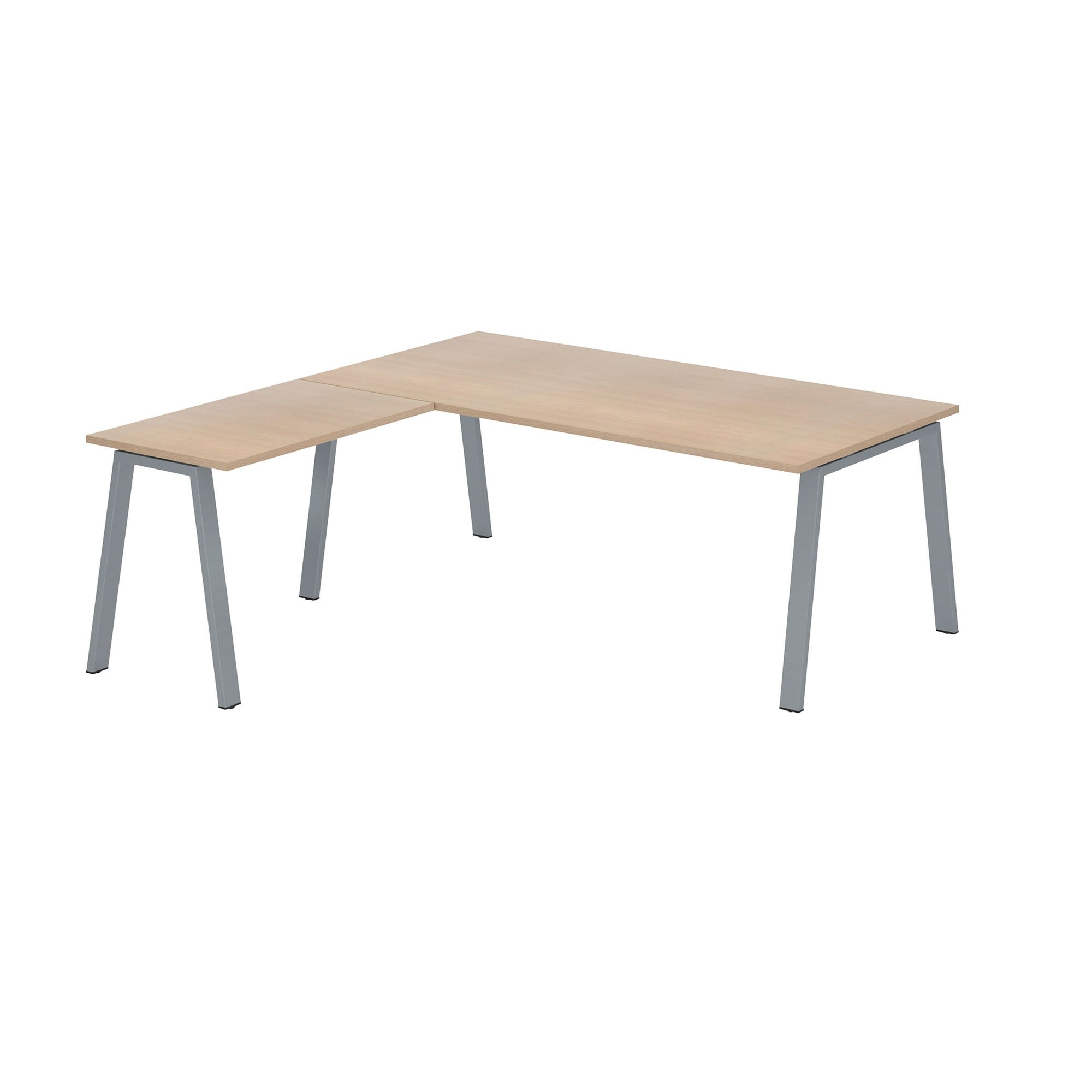 Bureau d'angle manager Ecla L 200 x P 200 cm piètement métal