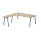Bureau d'angle manager Ecla L 200 x P 200 cm piètement métal