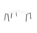 Mesa Manager Ecla con extensión An 200 x Fon 200 cm patas metal