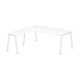 Bureau d'angle manager Ecla Blanc L 200 x P 200 cm piètement métal