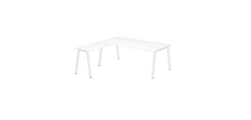 Mesa Manager Ecla con extensión An 200 x Fon 200 cm patas metal