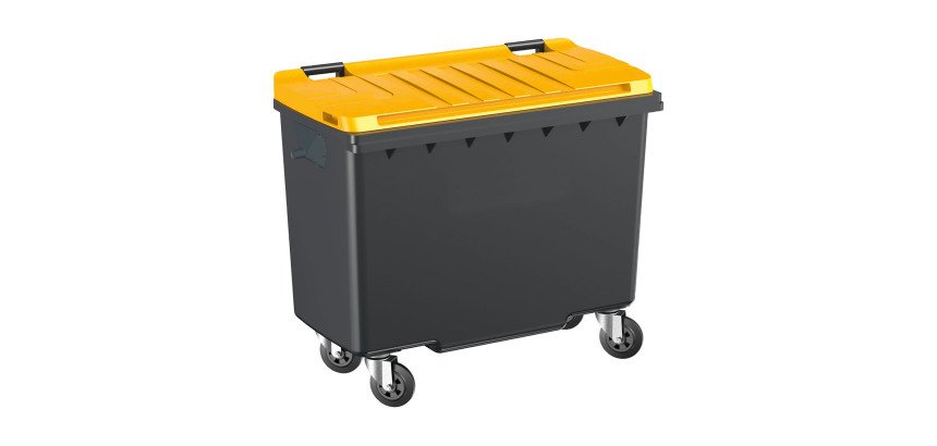 Conteneur à déchets 500 litres extérieur 4 roues couleur