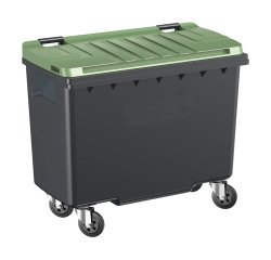 Conteneur à déchets 4 roues 500 litres extérieur