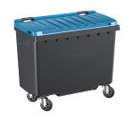 Conteneur à déchets 500 litres extérieur 4 roues couleur