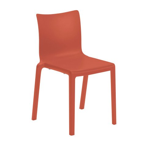 Silla Yuna naranja para interior y exterior