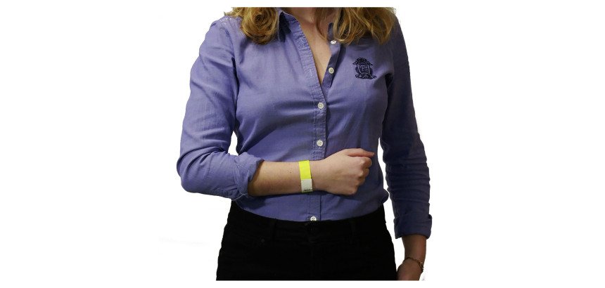 Bracelet papier Tyvek 19 mm Avery - Lot 500 - Jaune fluo